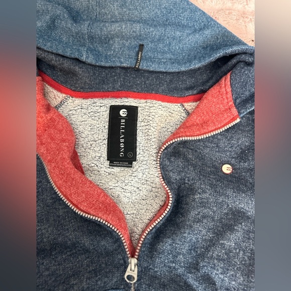 Billabong Men’s Full Zip Hoodie Large Colorblock Surf Skate Sweatshirt. 0001 - Picture 2 of 5